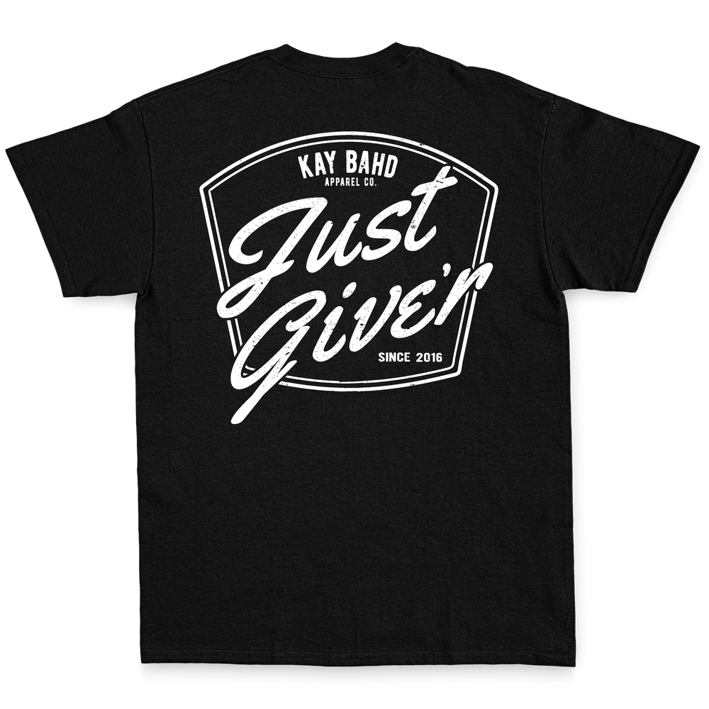 
                  
                    Black Just Give'r Tee (Back Print)
                  
                