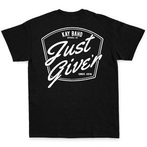 
                  
                    Black Just Give'r Tee (Back Print)
                  
                
